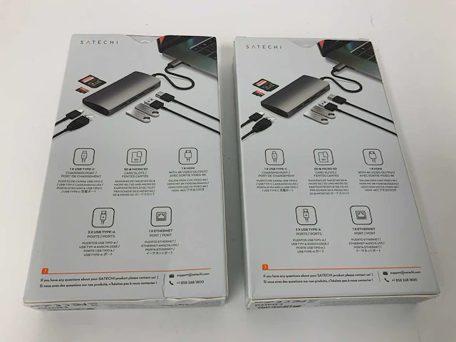 Satechi usb-c multiport v2 adapter (2x) - afbeelding 2 van  2