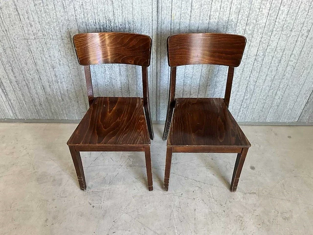 Satelliet - houten caféstoel (8x) - afbeelding 1 van  6