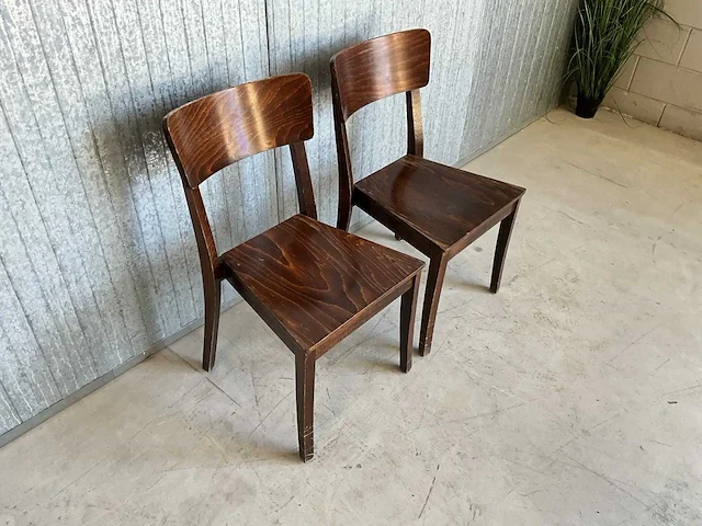 Satelliet - houten caféstoel (8x) - afbeelding 2 van  6