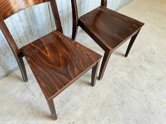 Satelliet - houten caféstoel (8x) - afbeelding 4 van  6