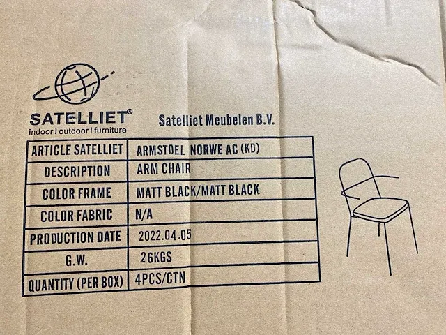 Satelliet - norwe ac - armstoel (4x) - afbeelding 4 van  5