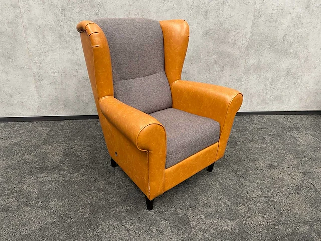 Satelliet - relax fauteuil - cognac, grijs - afbeelding 1 van  10