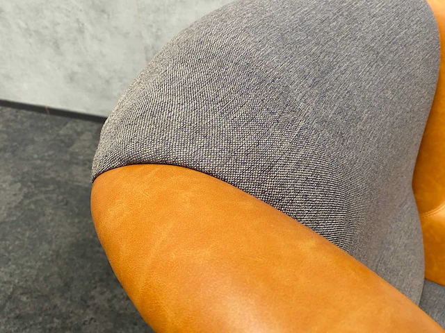 Satelliet - relax fauteuil - cognac, grijs - afbeelding 4 van  10