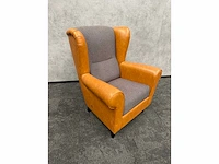 Satelliet - relax fauteuil - cognac, grijs - afbeelding 5 van  10