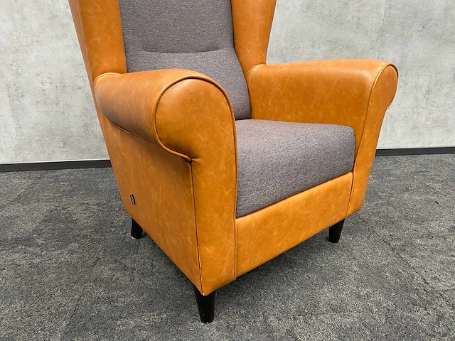 Satelliet - relax fauteuil - cognac, grijs - afbeelding 9 van  10