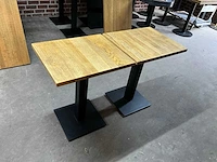 Satelliet eikenhouten restauranttafel (2x) - afbeelding 1 van  9