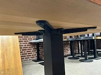 Satelliet eikenhouten restauranttafel (4x) - afbeelding 4 van  7