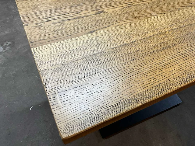 Satelliet eikenhouten restauranttafel (4x) - afbeelding 5 van  7