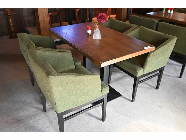 Satelliet restauranttafel met 4 stoelen - afbeelding 2 van  5