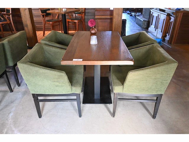 Satelliet restauranttafel met 4 stoelen - afbeelding 2 van  6