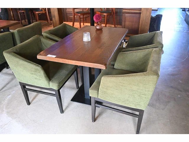 Satelliet restauranttafel met 4 stoelen - afbeelding 3 van  6