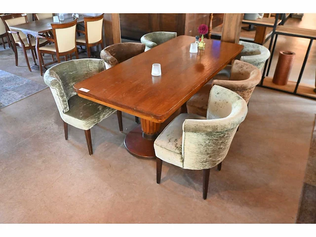 Satelliet restauranttafel met 6 stoelen - afbeelding 2 van  8