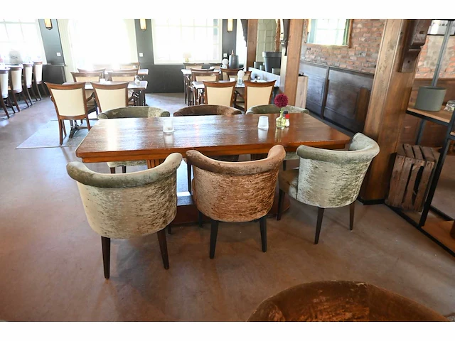 Satelliet restauranttafel met 6 stoelen - afbeelding 3 van  8