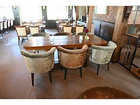 Satelliet restauranttafel met 6 stoelen - afbeelding 3 van  8