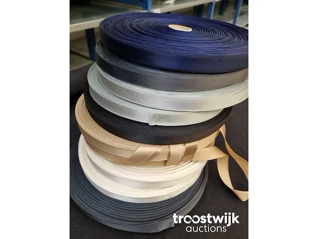 Satijnband luxe 13mm mix kleuren 500meter (10x50m) - afbeelding 1 van  2