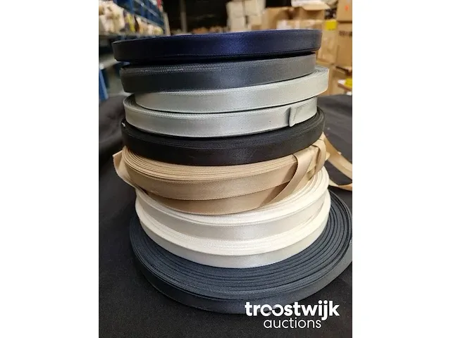 Satijnband luxe 13mm mix kleuren 500meter (10x50m) - afbeelding 2 van  2