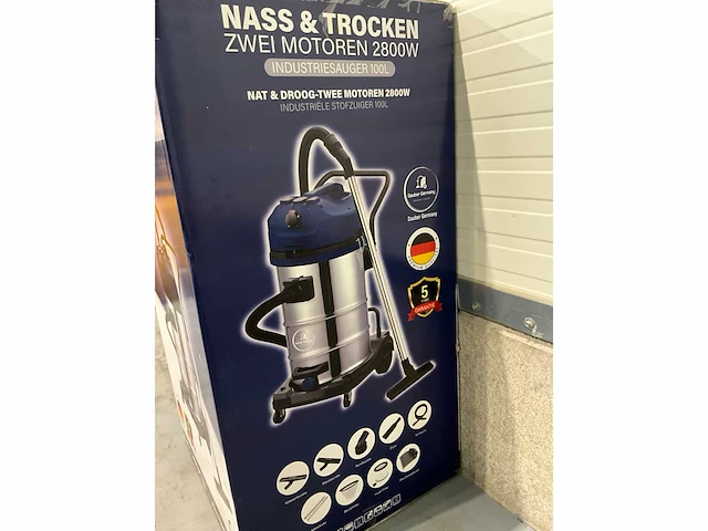 Sauber - 2025 - sg-s 100 liter - industriële stofzuiger - afbeelding 6 van  14