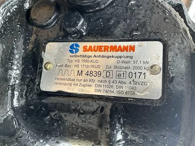 Sauermann hs-1500-kud aanhangerkoppeling - afbeelding 5 van  5