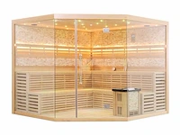 Sauna - vonato - zynova - prisma sauna met kachel - afbeelding 9 van  16