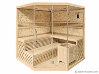 Sauna met kachel - prisma 220x220 cm