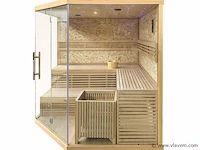 Sauna met kachel - prisma 220x220 cm - afbeelding 3 van  3