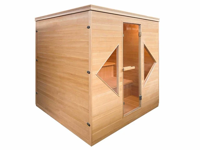 Sauna met kachel - rechthoekig 206x183 cm - afbeelding 3 van  4