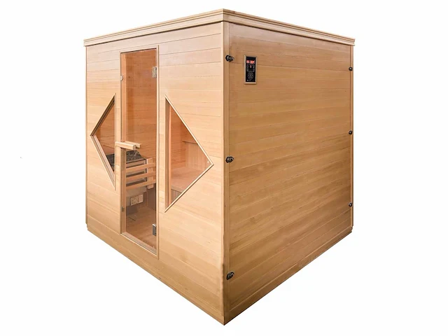 Sauna met kachel - rechthoekig 206x183 cm - afbeelding 2 van  4