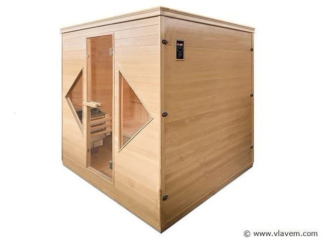 Sauna met kachel - rechthoekig 206x183 cm - afbeelding 2 van  4