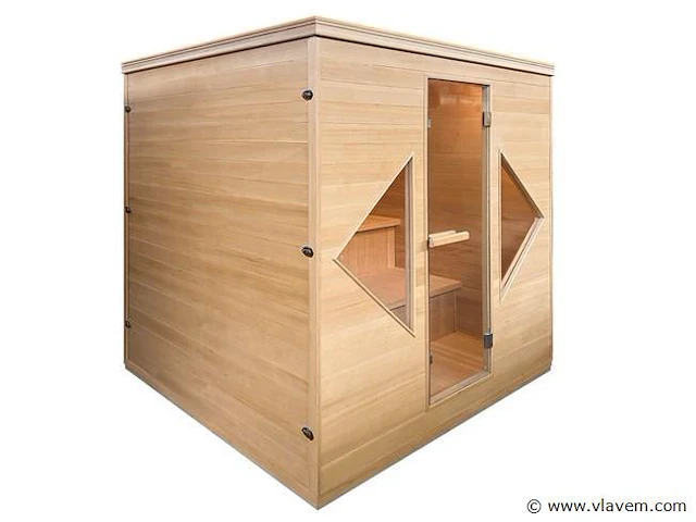 Sauna met kachel - rechthoekig 206x183 cm - afbeelding 3 van  4