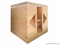 Sauna met kachel - rechthoekig 206x183 cm - afbeelding 3 van  4