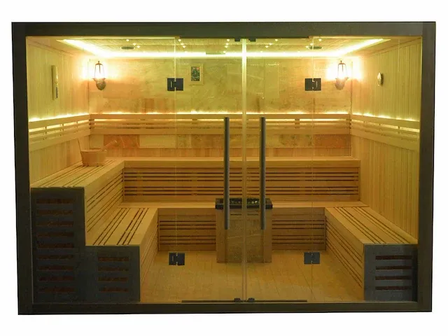 Sauna met kachel - rechthoekig 300x250x210 cm - afbeelding 2 van  5