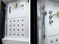 Sauna met stoomcabine wellness huis (zwart of wit model) - afbeelding 2 van  22