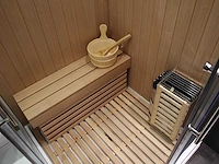 Sauna met stoomcabine wellness huis (zwart of wit model) - afbeelding 4 van  22