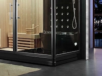 Sauna met stoomcabine wellness huis (zwart of wit model) - afbeelding 5 van  22