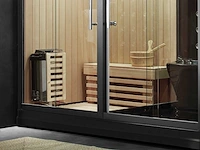 Sauna met stoomcabine wellness huis (zwart of wit model) - afbeelding 6 van  22