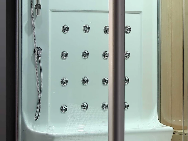 Sauna met stoomcabine wellness huis (zwart of wit model) - afbeelding 18 van  22