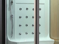 Sauna met stoomcabine wellness huis (zwart of wit model) - afbeelding 18 van  22