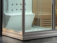 Sauna met stoomcabine wellness huis (zwart of wit model) - afbeelding 19 van  22