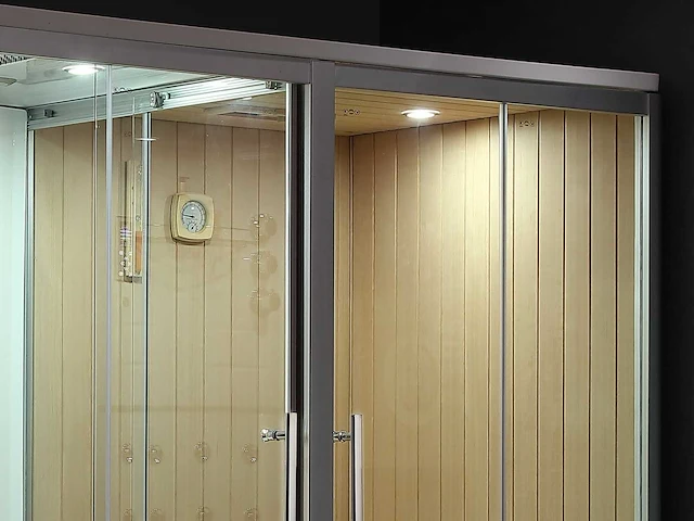 Sauna met stoomcabine wellness huis (zwart of wit model) - afbeelding 21 van  22