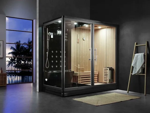 Sauna met stoomcabine wellness huis - afbeelding 1 van  29