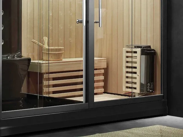 Sauna met stoomcabine wellness huis - afbeelding 26 van  29