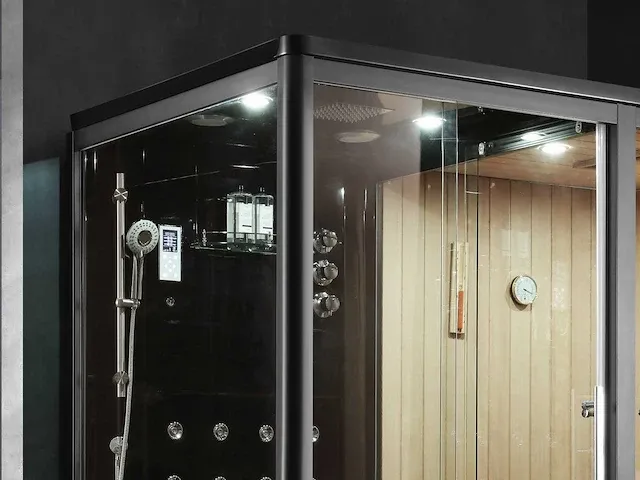 Sauna met stoomcabine wellness huis - afbeelding 6 van  18