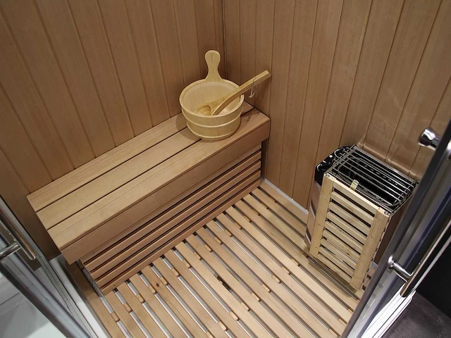 Sauna met stoomcabine wellness huis - afbeelding 16 van  18