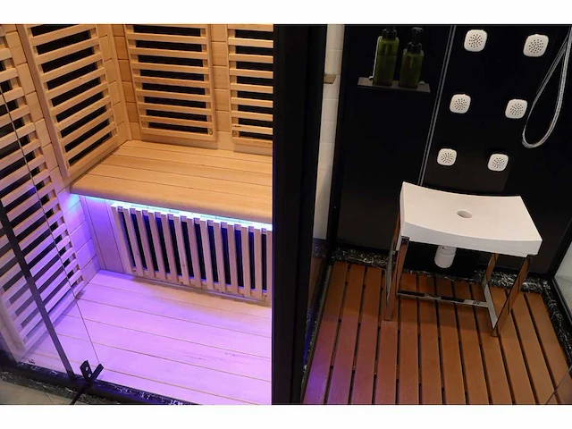 Sauna met stoomcabine wellness huis - afbeelding 4 van  9