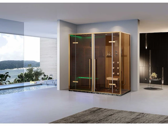 Sauna met stoomcabine wellness huis - afbeelding 3 van  10