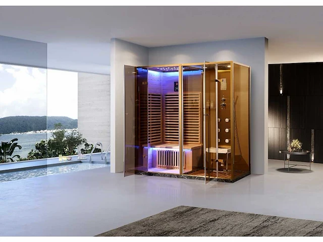 Sauna met stoomcabine wellness huis - afbeelding 5 van  10