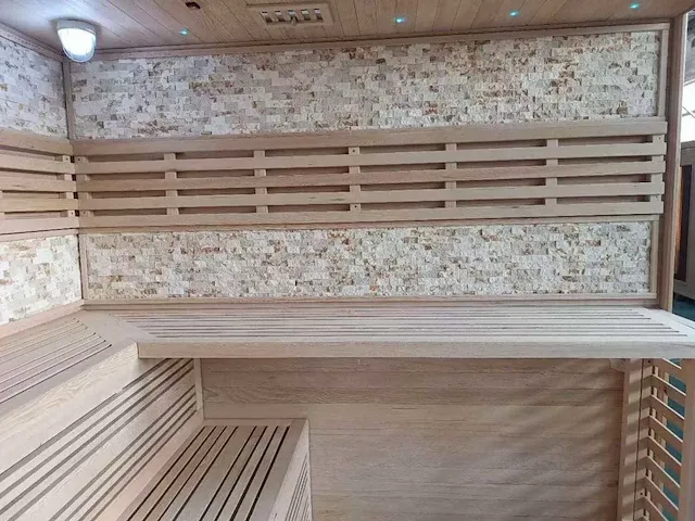 Sauna vierkant met kachel - 200 x 200 x 200 cm - afbeelding 2 van  6