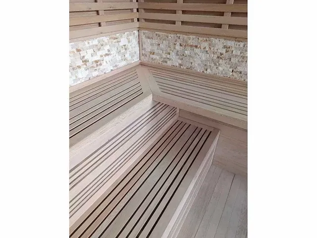 Sauna vierkant met kachel - 200 x 200 x 200 cm - afbeelding 3 van  6