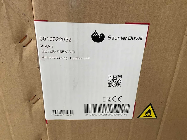 Saunier duval vivair sdh20-065nwo airconditioning buiten unit - afbeelding 4 van  5