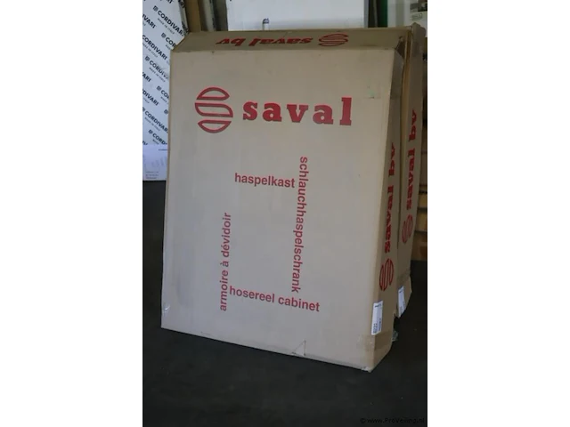 Saval brandslanghaspel inbouw haspelkast| model i-32-n | nieuw in doos - afbeelding 2 van  3